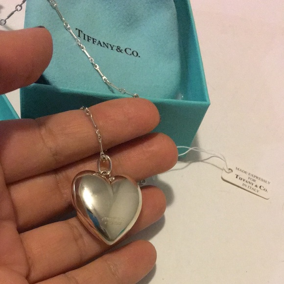 Tiffany & Co Ziegfeld Puffy Heart Silver Necklace - Picture 6 of 6